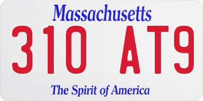 MA license plate 310AT9