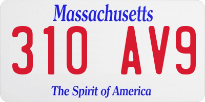 MA license plate 310AV9