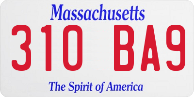 MA license plate 310BA9