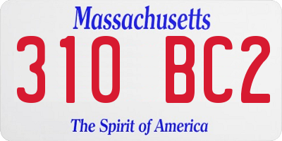 MA license plate 310BC2
