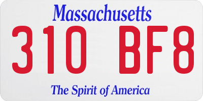 MA license plate 310BF8