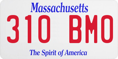MA license plate 310BM0