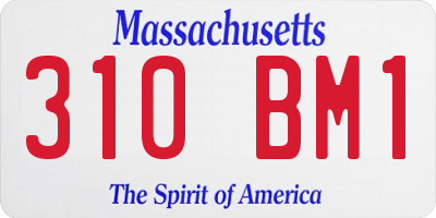 MA license plate 310BM1