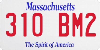 MA license plate 310BM2