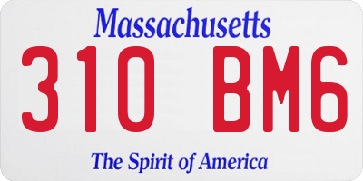 MA license plate 310BM6