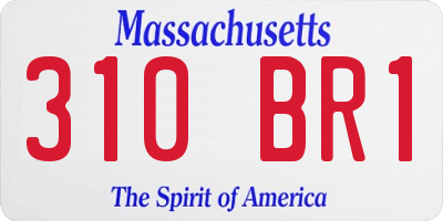 MA license plate 310BR1