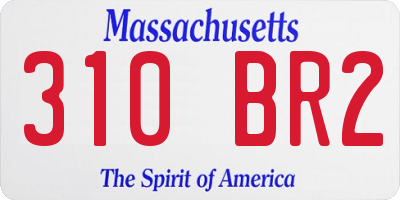 MA license plate 310BR2