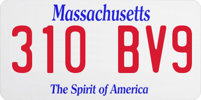 MA license plate 310BV9
