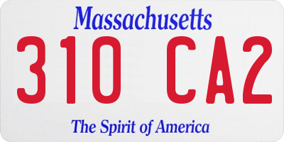 MA license plate 310CA2