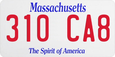 MA license plate 310CA8