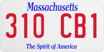 MA license plate 310CB1