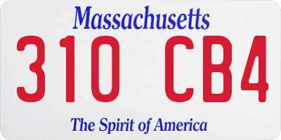 MA license plate 310CB4