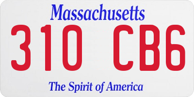 MA license plate 310CB6