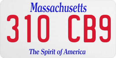 MA license plate 310CB9