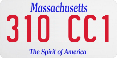 MA license plate 310CC1