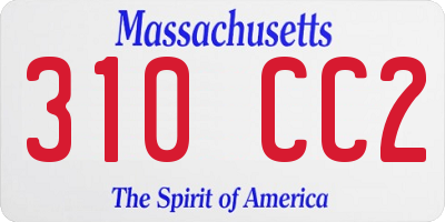 MA license plate 310CC2