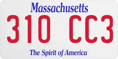 MA license plate 310CC3