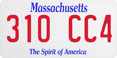 MA license plate 310CC4