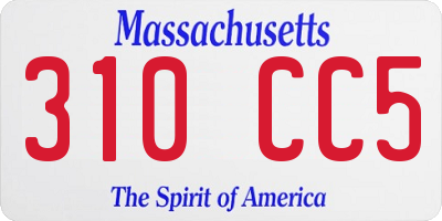 MA license plate 310CC5