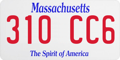MA license plate 310CC6