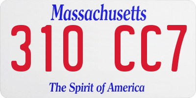 MA license plate 310CC7