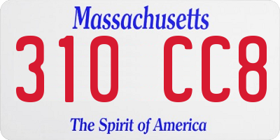 MA license plate 310CC8