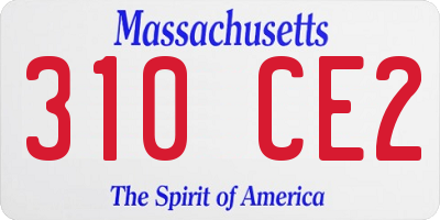 MA license plate 310CE2