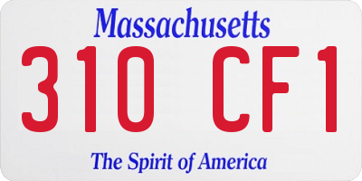 MA license plate 310CF1