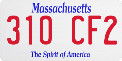 MA license plate 310CF2