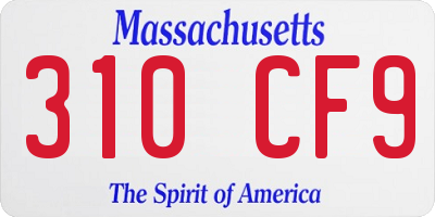MA license plate 310CF9