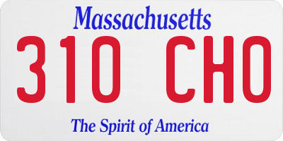 MA license plate 310CH0