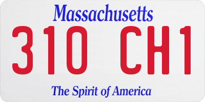 MA license plate 310CH1
