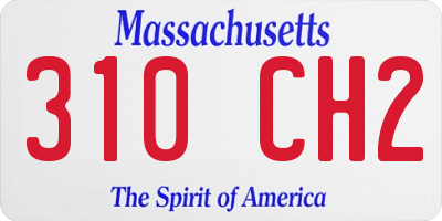 MA license plate 310CH2