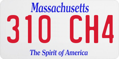 MA license plate 310CH4
