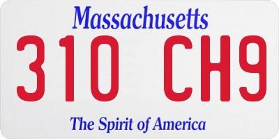 MA license plate 310CH9