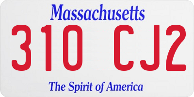 MA license plate 310CJ2