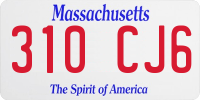 MA license plate 310CJ6