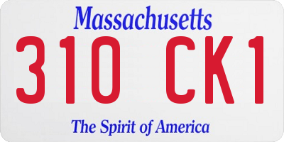 MA license plate 310CK1