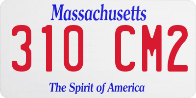 MA license plate 310CM2