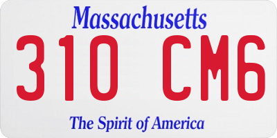 MA license plate 310CM6