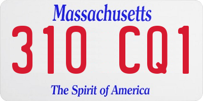 MA license plate 310CQ1