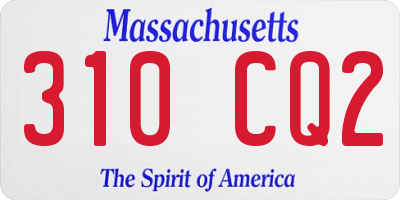 MA license plate 310CQ2