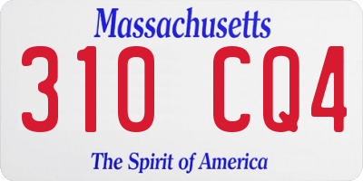 MA license plate 310CQ4