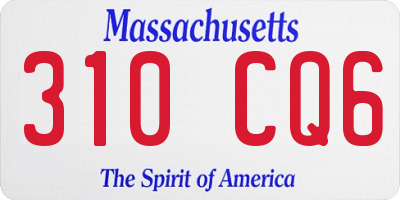 MA license plate 310CQ6