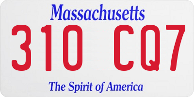 MA license plate 310CQ7