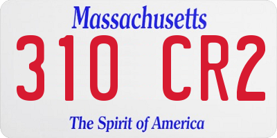 MA license plate 310CR2