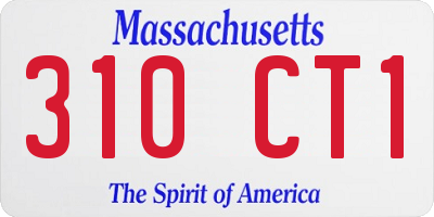 MA license plate 310CT1
