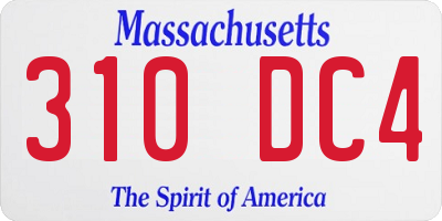 MA license plate 310DC4