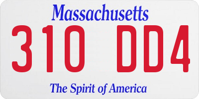 MA license plate 310DD4