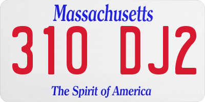 MA license plate 310DJ2